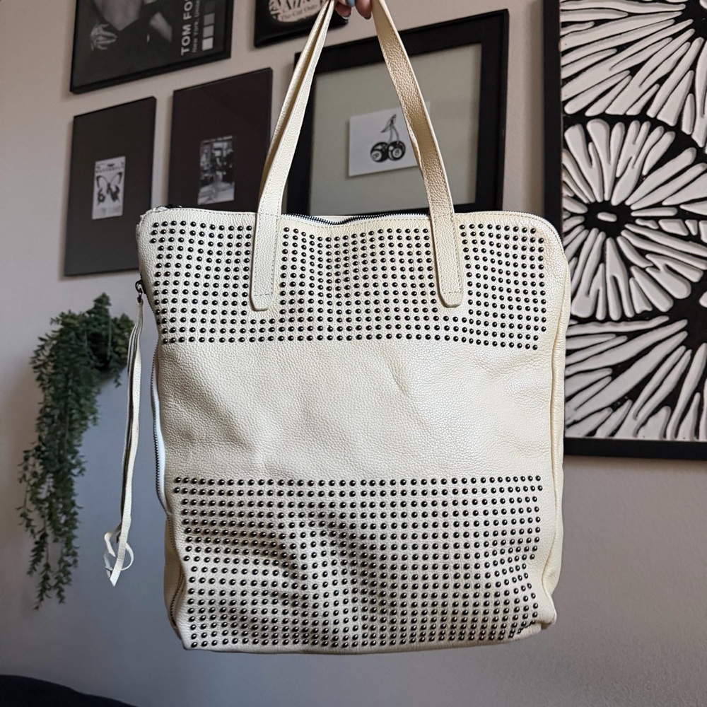 Cream Studded Bag